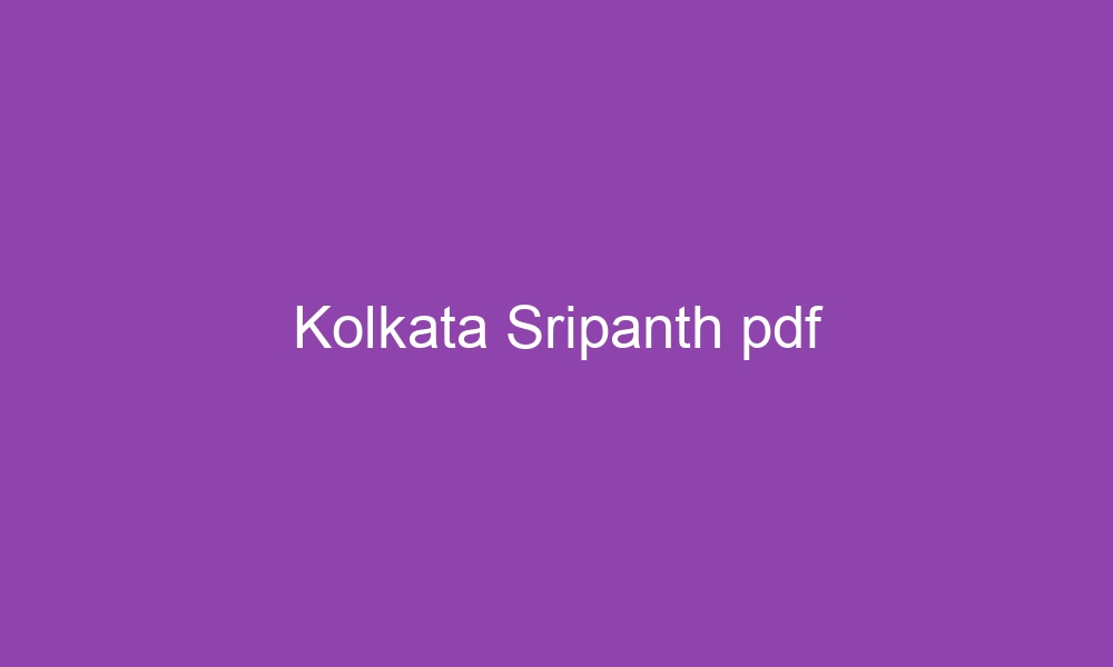kolkata sripanth pdf 3590 1