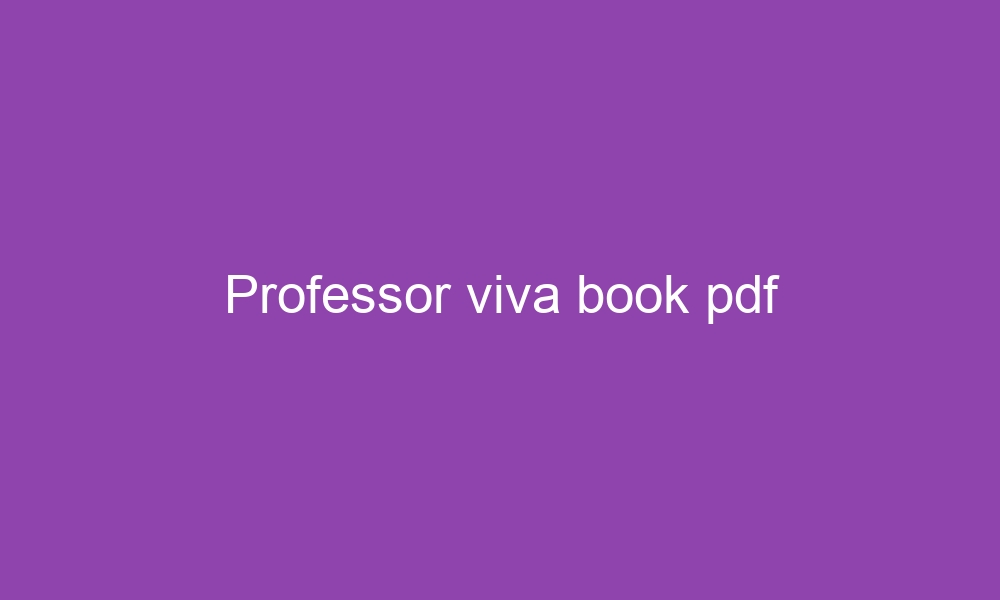 professor viva book pdf 3461