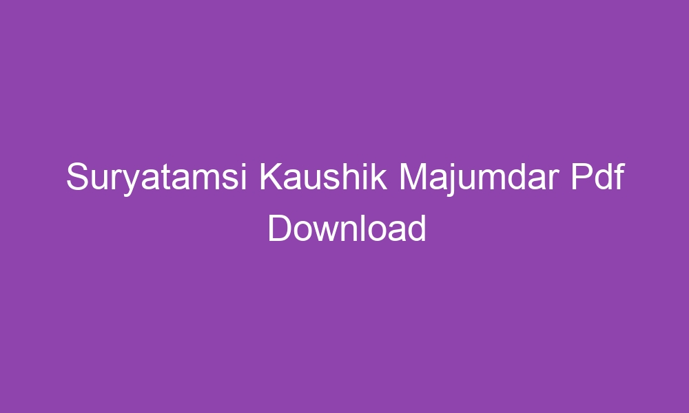 suryatamsi kaushik majumdar pdf download 3550 1